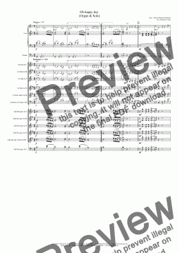 page one of Oh happy day  (Organ & Melody & Backgrounds (opt.) - all instruments