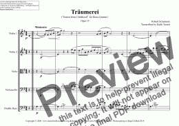 page one of Träumerei for String Orchestra