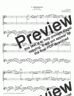 page one of Carmen Suite (3.Intermezzo) for Violin, Cello & Guitar