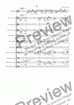 page one of Concerto for Percussion and Strings  (II - Vibraphone & strings) [+mp3]