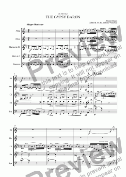 page one of Overture - The Gypsy Baron