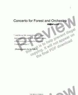 page one of 07.CONCERTO FOR FOREST AND ORCHESTRA 2007