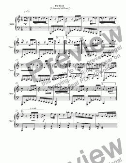 page one of Fur Elise - Alternate left hand, 162