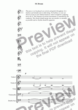 page one of Themes with Variations for Orchestra: 10. Dream