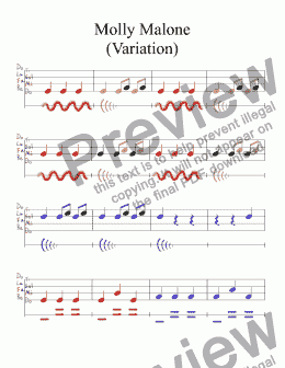 page one of Molly Malone (Variation)