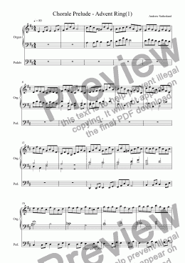 page one of Chorale Prelude - Advent Ring(1)