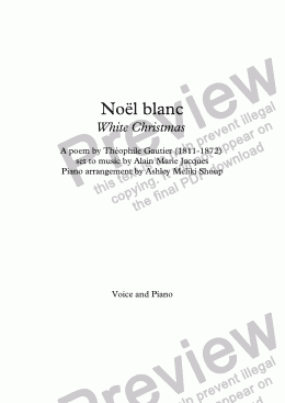 page one of Noël blanc (A. Jacques / Théophile Gautier) voice & piano - bilingual