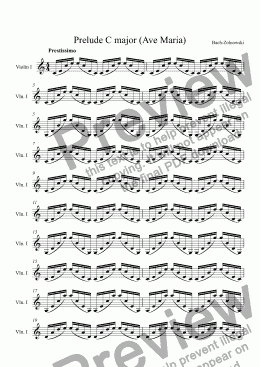 page one of Prelude C major (Ave Maria)