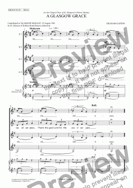 page one of GRACE - No.76 of 252 GARTON GRACES Mainly for  Female Voices but sometimes Mixed.A GLASGOW GRACE' SSAA a cappella