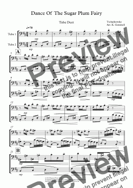 page one of Dance Of  The Sugar Plum Fairy: Tuba Duet