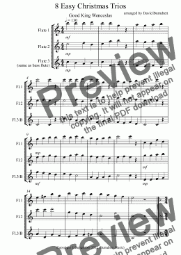 page one of 8 Easy Christmas Trios for Flute