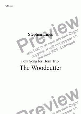 page one of Horn Trio: The Woodcutter