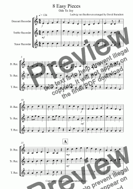 page one of 8 Easy Trios for Recorder