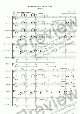 page one of Bruch: Violin Concerto No. 1 in G Minor, Op. 26: I. concert ending by Yoon Jae Lee (Version C for Orchestra)