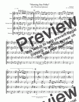 page one of Polka - Morning Star Polka (Woodwind Quintet)