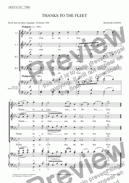 page one of GRACE - No.49a of 252 GARTON GRACES Mainly for  Female Voices but sometimes Mixed. THANKS TO THE FLEET' for TTBB a cappella