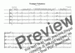 page one of Stanley Trumpet Voluntary for Recorder Consort