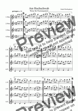 page one of Am Hochschwab Floetenquartett