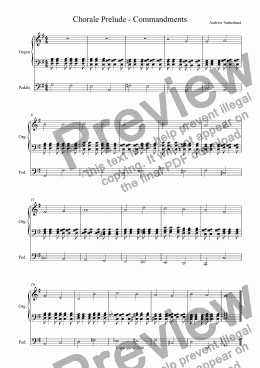 page one of Chorale Prelude - Commandments