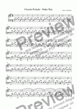 page one of Chorale Prelude - Make Way