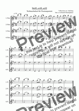 page one of Still,still,still Floetenquartett