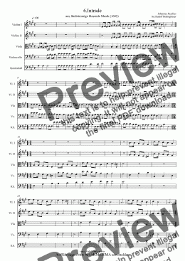 page one of 6.Intrade Streichquintett
