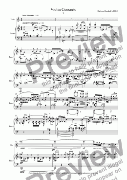 page one of Violin Concerto