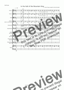 page one of In the Hall of the Mountain King for Beginner and Advanced String Orchestra