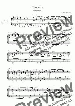 page one of Concerto I Movimento