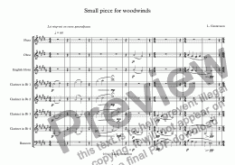 page one of Small piece for woodwinds