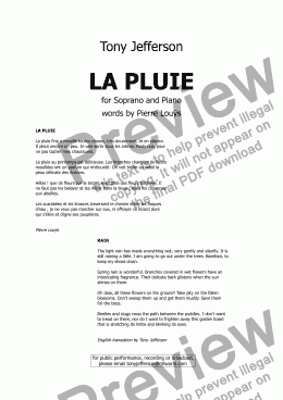 page one of La pluie