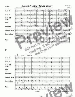 page one of "FAMOUS CLASSICAL THEMES"