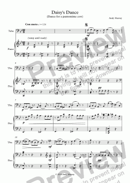 page one of Daisy’s Dance (tuba)