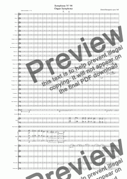 page one of Symphony No 98 Organ Symphony 1st movt - Prelude