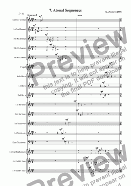 page one of Suite for Brass Band: 7.Atonal Sequences