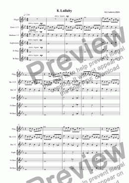 page one of Suite for Brass Band: 8.Lullaby