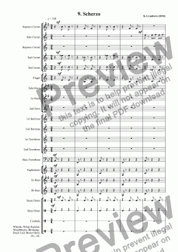 page one of Suite for Brass Band: 9.Scherzo