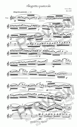 page one of Altés Allegretto pastorale