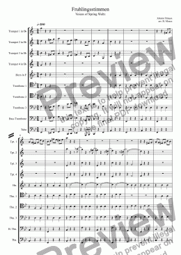 page one of Fruhlingsstimmen (Voices of Spring Waltz)