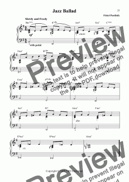 page one of Jazz Ballad