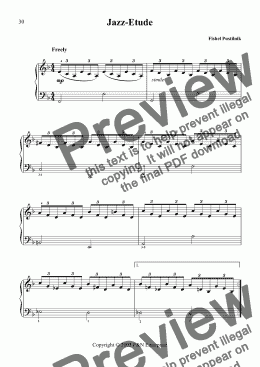 page one of Jazz-Etude