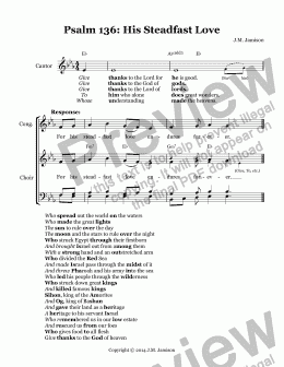 page one of Psalm 136: His Steadfast Love