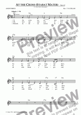 page one of At the Cross (Stabat Mater)