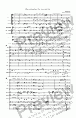 page one of Marche triomphale: Nun danket alle Gott (10-piece)