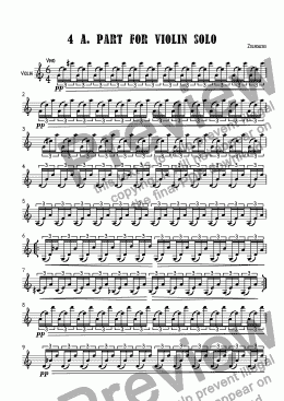 page one of 4 A. Part for violin solo