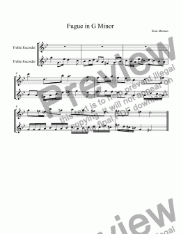 page one of Fugue in G Minor