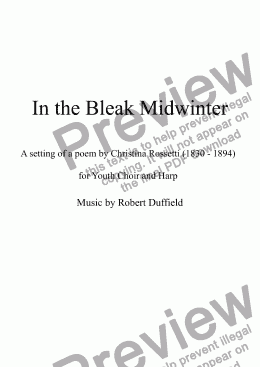 page one of In the Bleak Midwinter