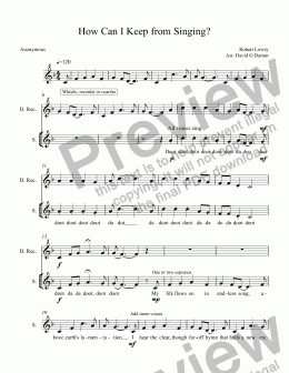 page one of How Can I Keep from Singing? for SATB Choir