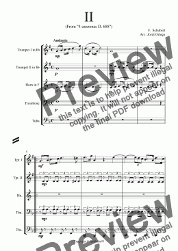 page one of Schubert - 4 canzonas D 688 - 2nd Canzona