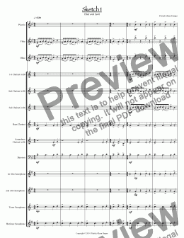 page one of Three Sketches for Woodwind Ensemble - Movement 1